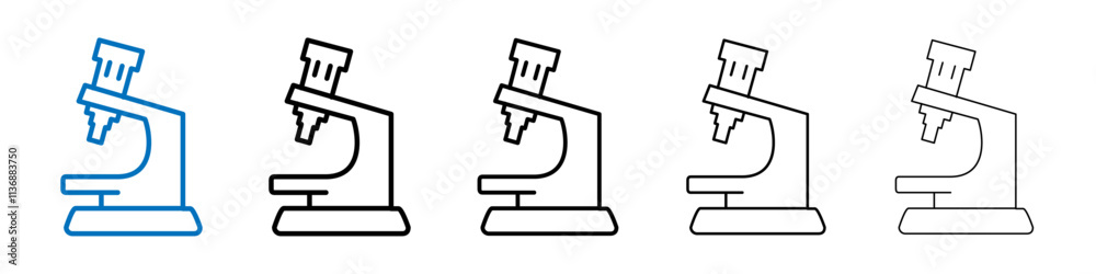 Microscope icon Outline vector logo for web ui Microscope icon Outline vector logo for web ui