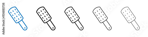 Microplane grater icon Outline vector logo for web ui