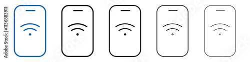 Mobile Internet icon Outline vector logo for web ui