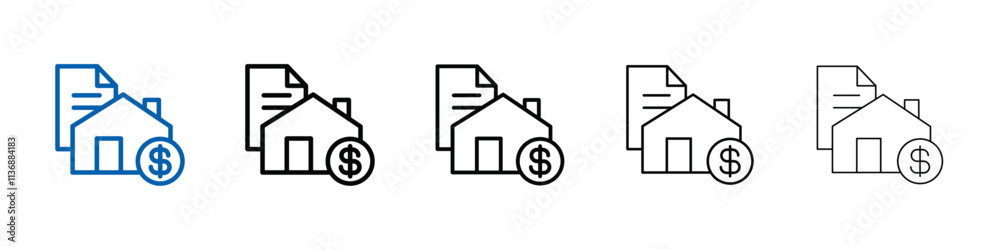 Mortgage loan icon Outline vector logo for web ui Mortgage loan icon Outline vector logo for web ui