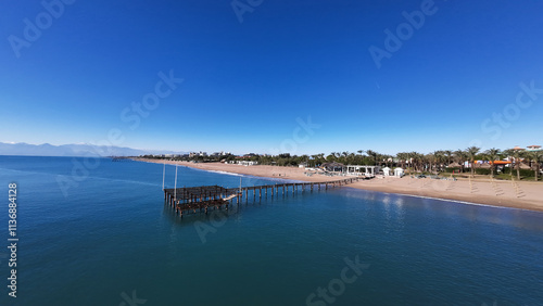 Wallpaper Mural Antalya beaches, Mediterranean beaches, Antalya's turquoise sea, beach, pier Torontodigital.ca