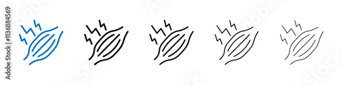 Myalgia icon Outline vector logo for web ui