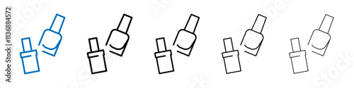 Nail polish icon Outline vector logo for web ui