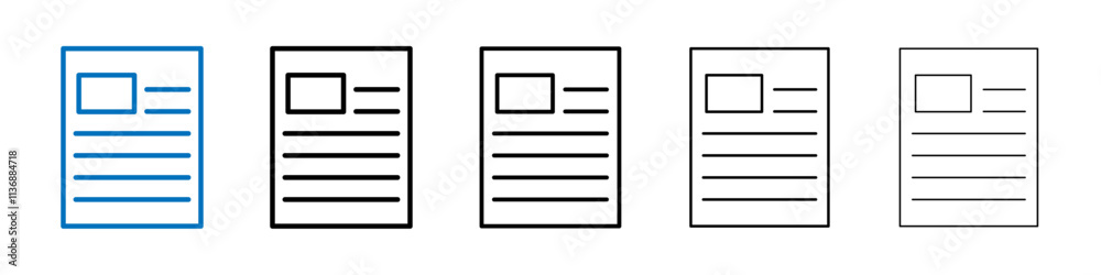News icon Outline vector logo for web ui News icon Outline vector logo for web ui