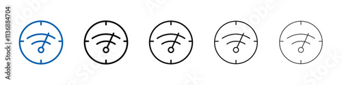 Network speed test icon Outline vector logo for web ui