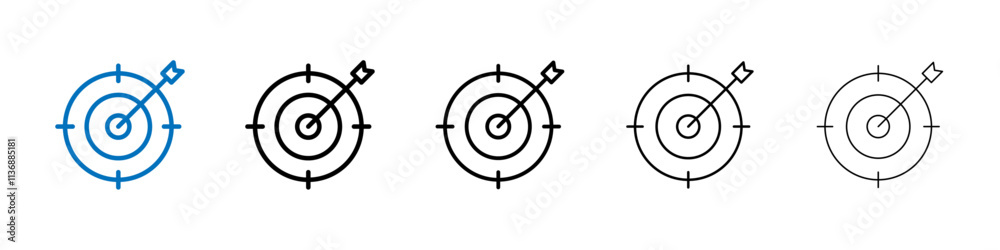 objectives icon Outline vector logo for web ui objectives icon Outline vector logo for web ui