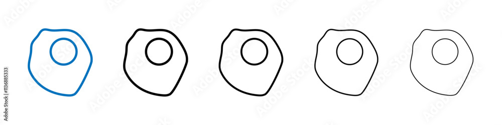 Omelet icon Outline vector logo for web ui Omelet icon Outline vector logo for web ui