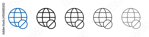 offline icon Outline vector logo for web ui