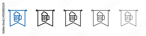 oktoberfest icon Outline vector logo for web ui