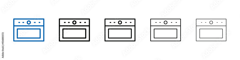 Oven icon Outline vector logo for web ui Oven icon Outline vector logo for web ui