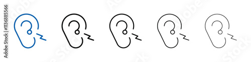 Otitis icon Outline vector logo for web ui