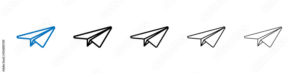 Paper plane icon Outline vector logo for web ui Paper plane icon Outline vector logo for web ui