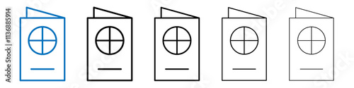 Passport icon Outline vector logo for web ui