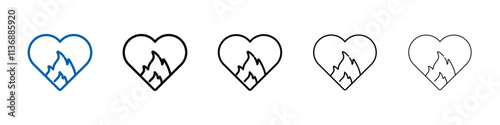 Passion icon Outline vector logo for web ui