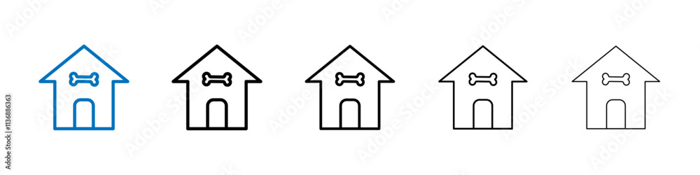 Pet House icon Outline vector logo for web ui Pet House icon Outline vector logo for web ui