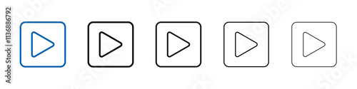 Free Download Play button icon Outline vector logo for web ui - GFXLoad