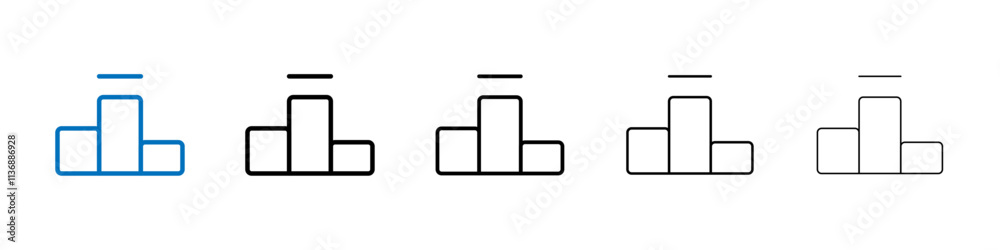 Podium icon Outline vector logo for web ui Podium icon Outline vector logo for web ui