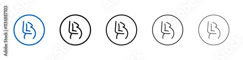 Pregnant woman backache icon Outline vector logo for web ui