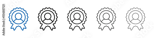 Premium Customer User Icon Outline vector logo for web ui