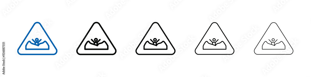 Quicksand and Mud Danger Sign icon Outline vector logo for web ui Quicksand and Mud Danger Sign icon Outline vector logo for web ui