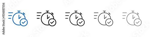 Quick approval icon Outline vector logo for web ui