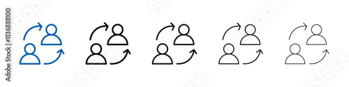 Referrals icon Outline vector logo for web ui