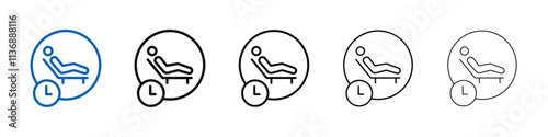 Relaxation icon Outline vector logo for web ui