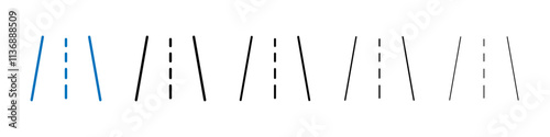 Road icon Outline vector logo for web ui