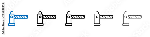 Roadblock icon Outline vector logo for web ui