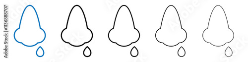 Runny nose icon Outline vector logo for web ui