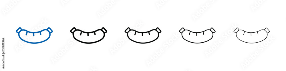 Sausage icon Outline vector logo for web ui Sausage icon Outline vector logo for web ui