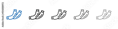 sausages icon Outline vector logo for web ui