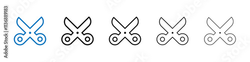 Scissor icon Outline vector logo for web ui