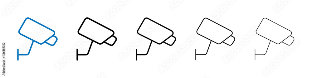 Security camera icon Outline vector logo for web ui Security camera icon Outline vector logo for web ui
