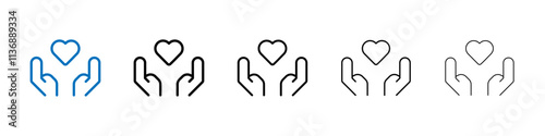 Selfcare icon Outline vector logo for web ui