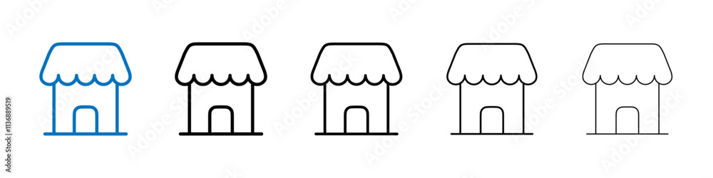 Shop icon Outline vector logo for web ui Shop icon Outline vector logo for web ui