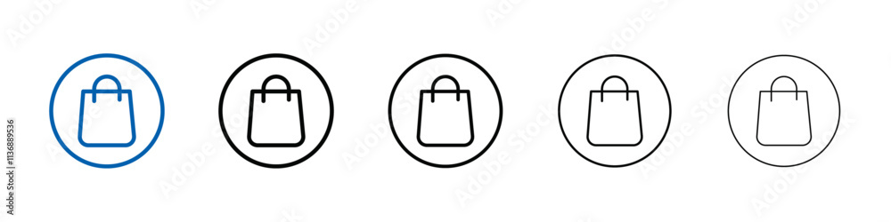 Shopping bag icon Outline vector logo for web ui Shopping bag icon Outline vector logo for web ui
