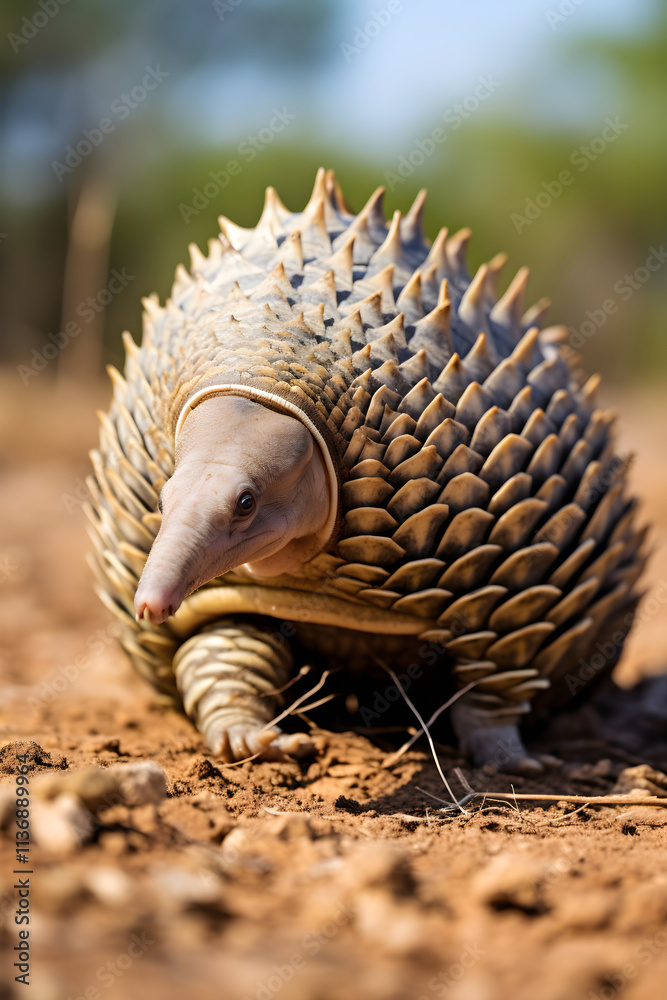 Detailed Close-up View of a Wild Armadillo in Natural Habitat - An Exquisite Display of Nature's Armor Detailed Close-up View of a Wild Armadillo in Natural Habitat - An Exquisite Display of Nature's Armor