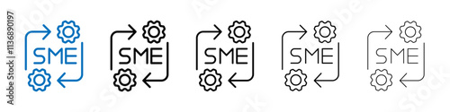 SME icon Outline vector logo for web ui