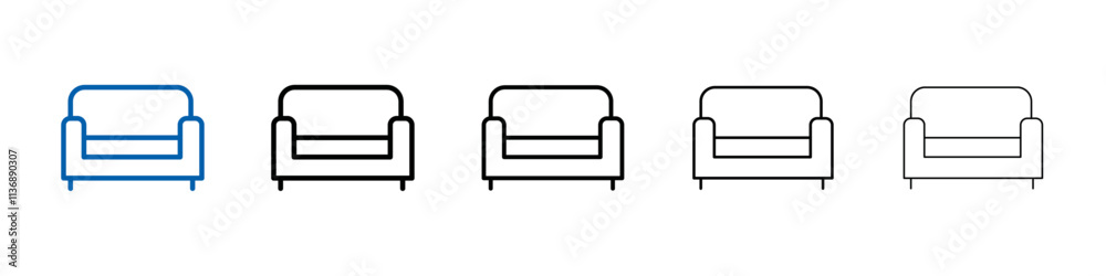 Sofa icon Outline vector logo for web ui Sofa icon Outline vector logo for web ui