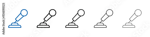 Speaker Microphone icon Outline vector logo for web ui