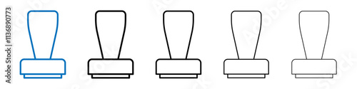 Stamp icon Outline vector logo for web ui