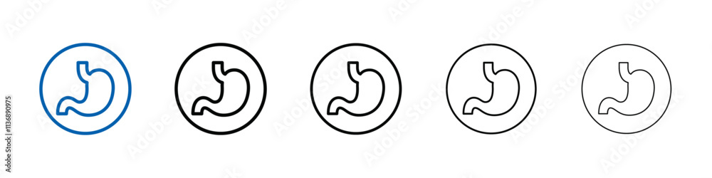 Stomach icon Outline vector logo for web ui Stomach icon Outline vector logo for web ui