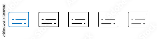 Subtitles icon Outline vector logo for web ui