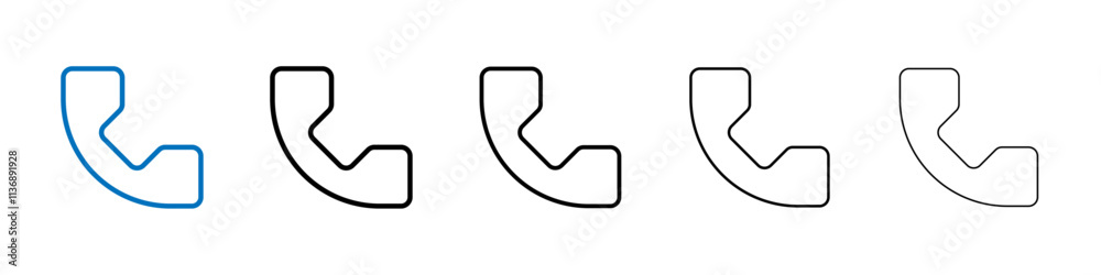 Telephone icon Outline vector logo for web ui Telephone icon Outline vector logo for web ui