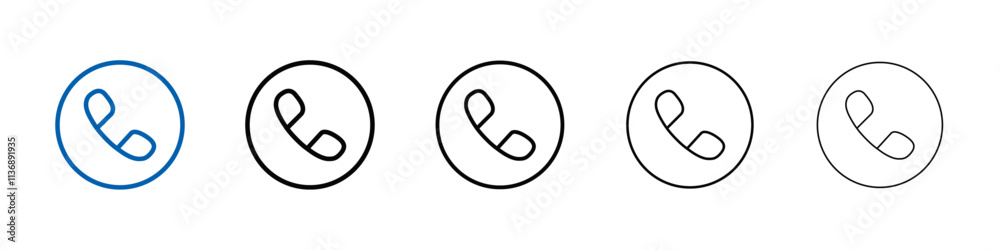 Telephone icon Outline vector logo for web ui Telephone icon Outline vector logo for web ui