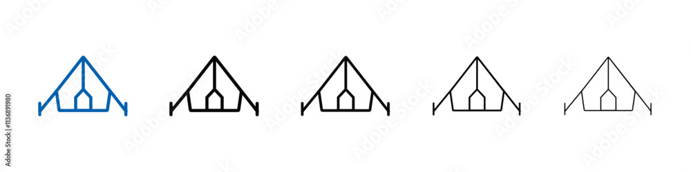Tent icon Outline vector logo for web ui Tent icon Outline vector logo for web ui
