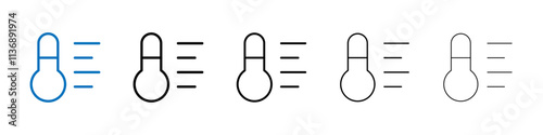 Temperature icon Outline vector logo for web ui