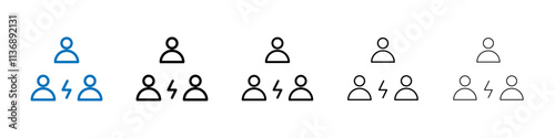 Third party icon Outline vector logo for web ui