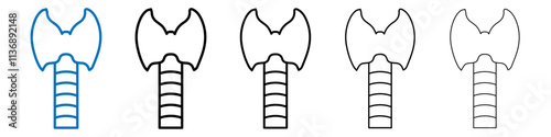 Thyroid icon Outline vector logo for web ui